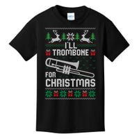 Funny ILl Trombone For Christmas Ugly Xmas Pajama Gift Kids T-Shirt