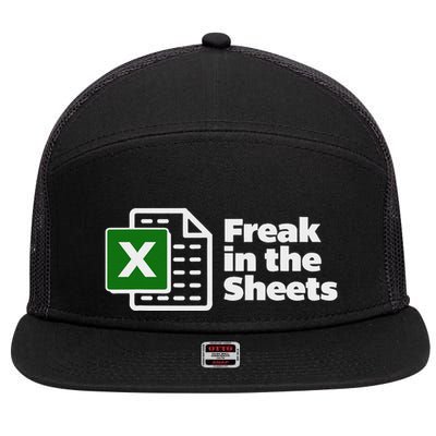 Freak In The Sheets Excel Spreadsheet File Data 7 Panel Mesh Trucker Snapback Hat