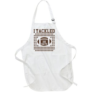 Football I Tackled 100 Days Of School Full-Length Apron With Pockets