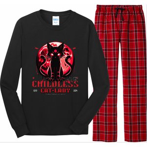 Funny IM The Childless Cat Lady Jd Vance Warned You About Long Sleeve Pajama Set