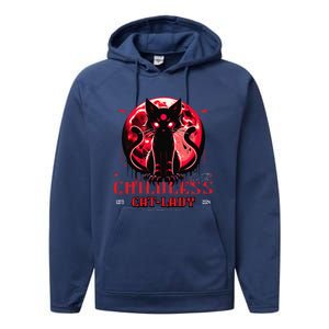 Funny IM The Childless Cat Lady Jd Vance Warned You About Performance Fleece Hoodie