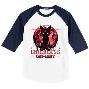 Funny IM The Childless Cat Lady Jd Vance Warned You About Baseball Sleeve Shirt