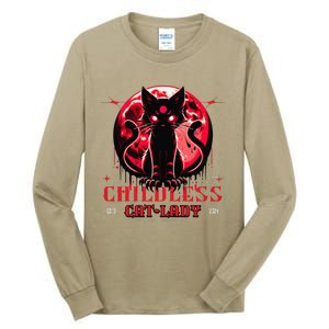 Funny IM The Childless Cat Lady Jd Vance Warned You About Tall Long Sleeve T-Shirt