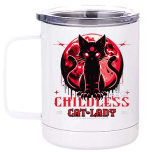 Funny IM The Childless Cat Lady Jd Vance Warned You About 12 oz Stainless Steel Tumbler Cup