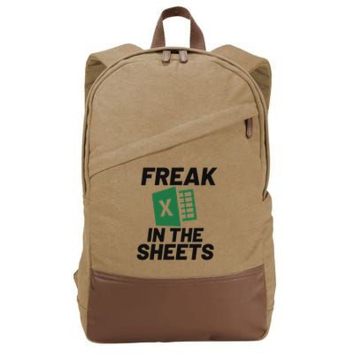 Freak In The Sheets Excel, Funny Accountant Gifts Cotton Canvas Backpack