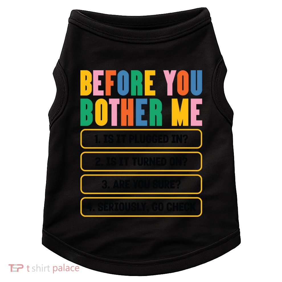 Funny Information Technology Tech Technical Support Humor Gift Doggie Tank