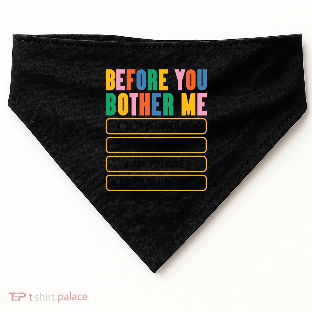 Funny Information Technology Tech Technical Support Humor Gift USA-Made Doggie Bandana