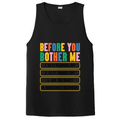 Funny Information Technology Tech Technical Support Humor Gift PosiCharge Competitor Tank