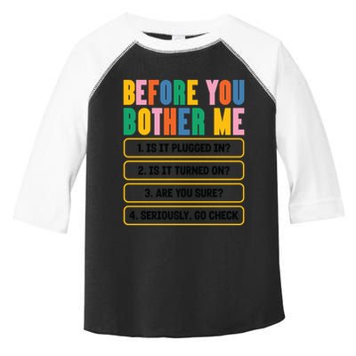 Funny Information Technology Tech Technical Support Humor Gift Toddler Fine Jersey T-Shirt