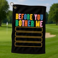 Funny Information Technology Tech Technical Support Humor Gift Golf Towel