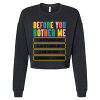 Funny Information Technology Tech Technical Support Humor Gift Cropped Pullover Crew