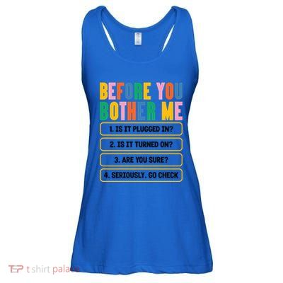 Funny Information Technology Tech Technical Support Humor Gift Ladies Essential Flowy Tank