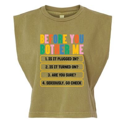 Funny Information Technology Tech Technical Support Humor Gift Garment-Dyed Women's Muscle Tee