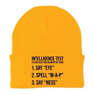 Funny Intelligence Test Knit Cap Winter Beanie