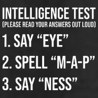 Funny Intelligence Test Cool Comfort Performance Bucket Hat
