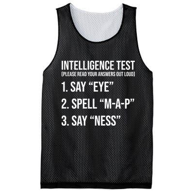 Funny Intelligence Test Mesh Reversible Basketball Jersey Tank