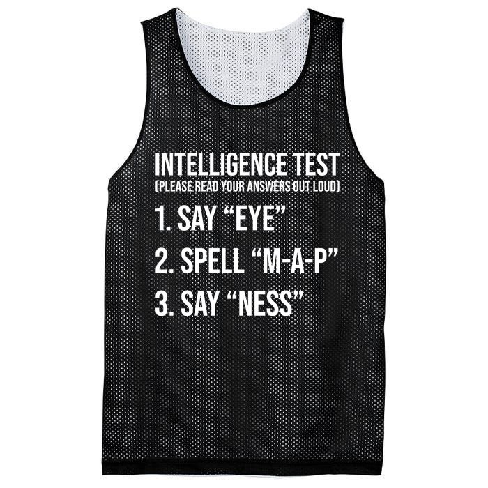 Funny Intelligence Test Mesh Reversible Basketball Jersey Tank