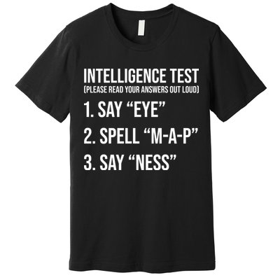 Funny Intelligence Test Premium T-Shirt