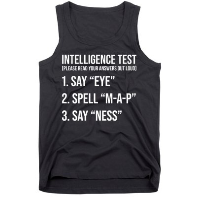 Funny Intelligence Test Tank Top