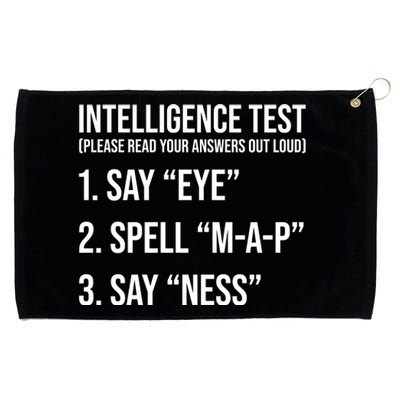 Funny Intelligence Test Grommeted Golf Towel