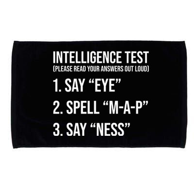 Funny Intelligence Test Microfiber Hand Towel