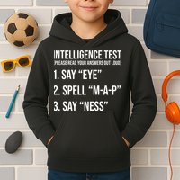 Funny Intelligence Test Kids Hoodie
