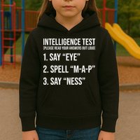 Funny Intelligence Test Kids Hoodie
