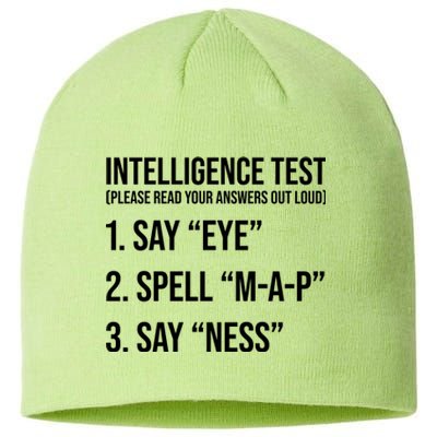 Funny Intelligence Test Sustainable Beanie