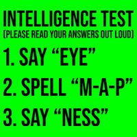 Funny Intelligence Test Magnet