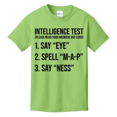 Funny Intelligence Test Kids T-Shirt