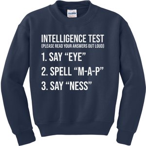 Funny Intelligence Test Kids Sweatshirt