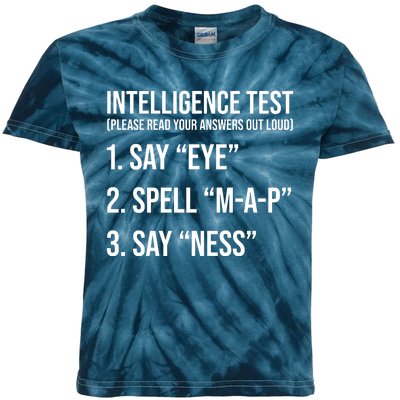 Funny Intelligence Test Kids Tie-Dye T-Shirt