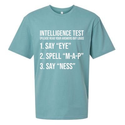 Funny Intelligence Test Sueded Cloud Jersey T-Shirt