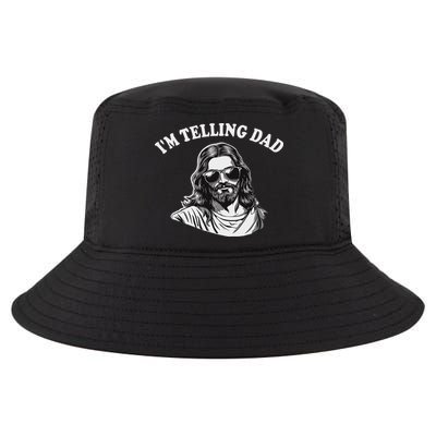 Funny I'm Telling Dad Religious Christian Jesus Meme Cool Comfort Performance Bucket Hat