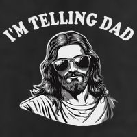 Funny I'm Telling Dad Religious Christian Jesus Meme Cool Comfort Performance Bucket Hat