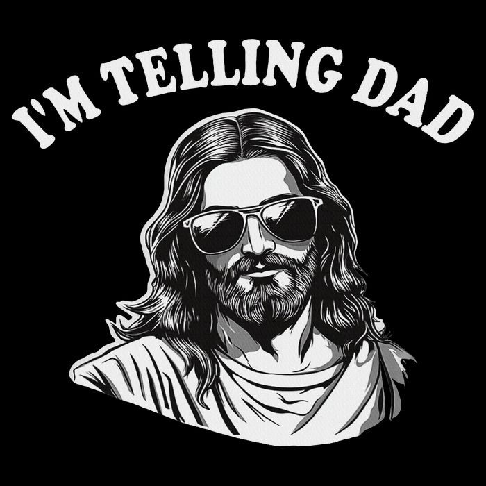 Funny I'm Telling Dad Religious Christian Jesus Meme 16 in Basic Backpack