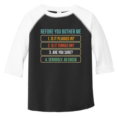 Funny Information Technology Tech Technical Support Gift Toddler Fine Jersey T-Shirt