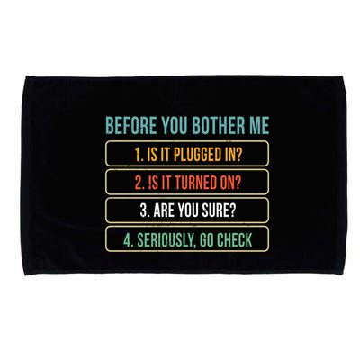 Funny Information Technology Tech Technical Support Gift Microfiber Hand Towel