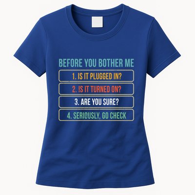 Funny Information Technology Tech Technical Support Gift Womens T-Shirt
