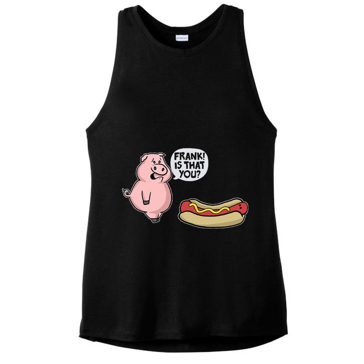 Frank! Is That You Pig And Hot Dog Ladies PosiCharge Tri-Blend Wicking Tank
