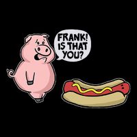 Frank! Is That You Pig And Hot Dog Wool Snapback Cap