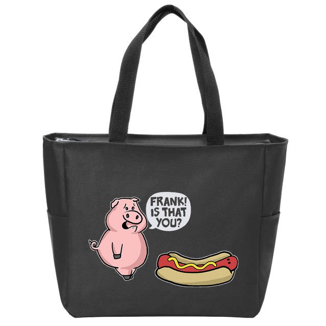 Frank! Is That You Pig And Hot Dog Zip Tote Bag