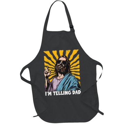 Funny Im Telling Dad Religious Christian Jesus Meme Apron