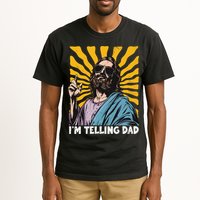 Funny Im Telling Dad Religious Christian Jesus Meme Tall T-Shirt