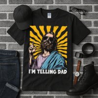 Funny Im Telling Dad Religious Christian Jesus Meme Tall T-Shirt