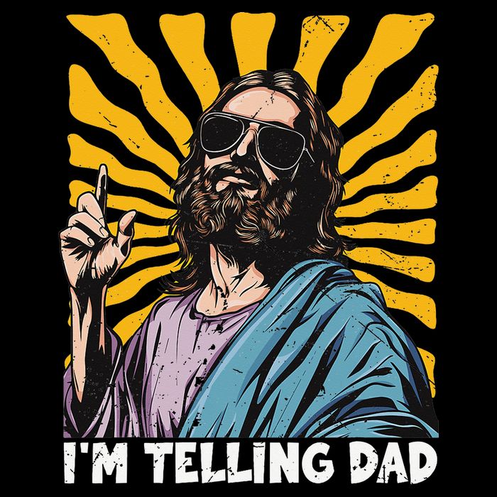 Funny Im Telling Dad Religious Christian Jesus Meme Impact Tech Backpack