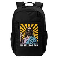 Funny Im Telling Dad Religious Christian Jesus Meme Backpack