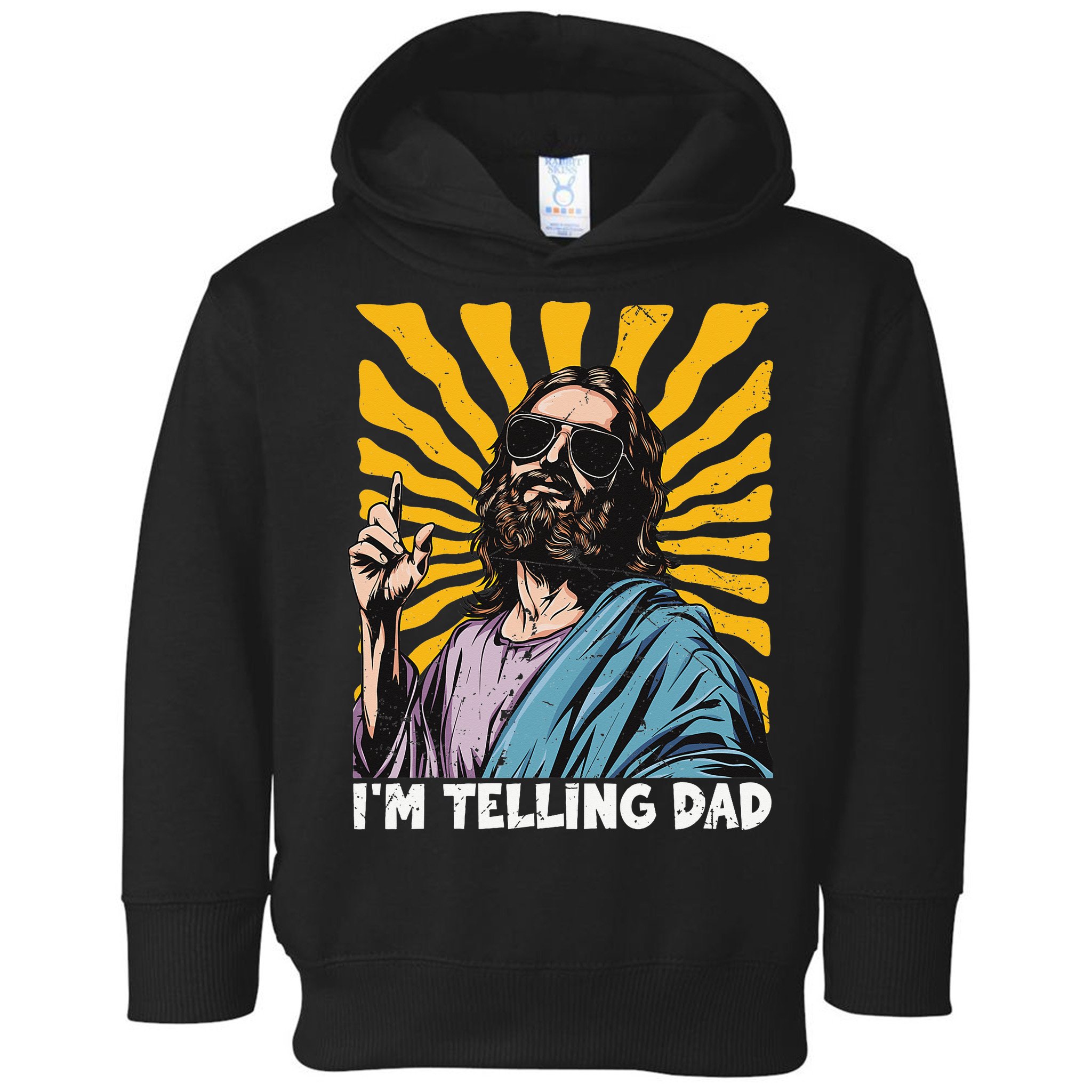 Funny Im Telling Dad Religious Christian Jesus Meme Toddler Hoodie