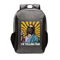 Funny Im Telling Dad Religious Christian Jesus Meme Vector Backpack