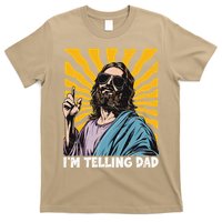 Funny Im Telling Dad Religious Christian Jesus Meme T-Shirt